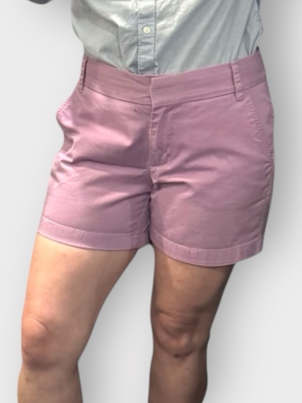 J. Crew Lilac Pink ‘City Fit’ Chino Shorts size 8 Medium 4” Preppy Girlie